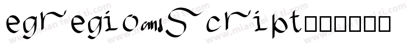 egregio script字体转换